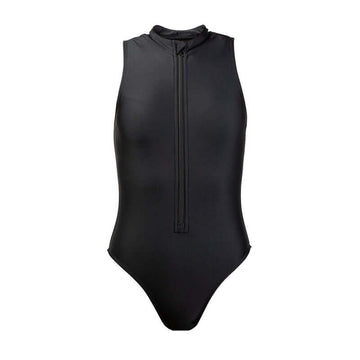 Zip-Up Black One Piece