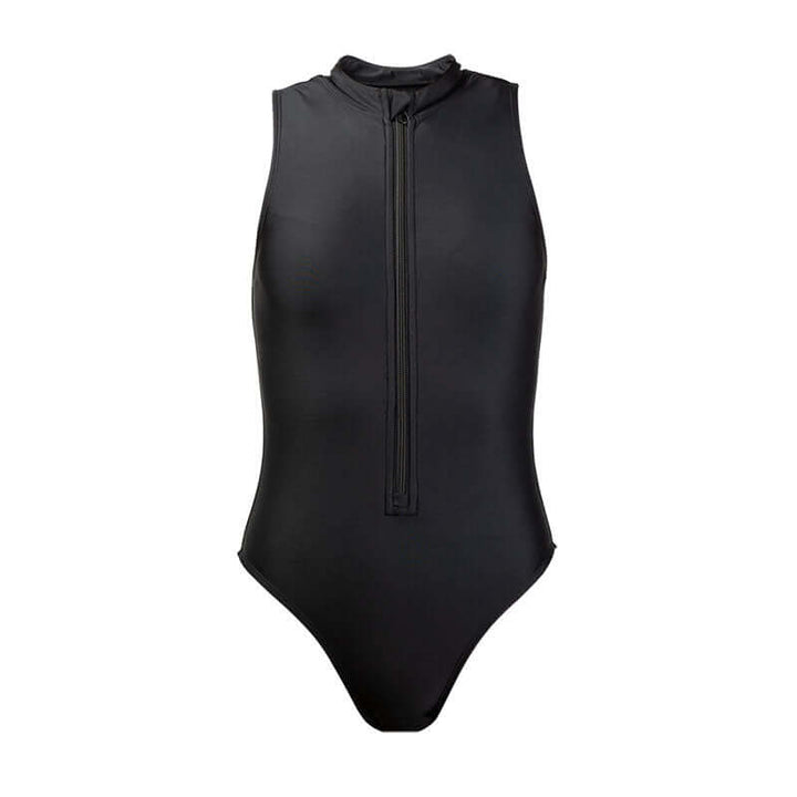 Zip-Up Black One Piece